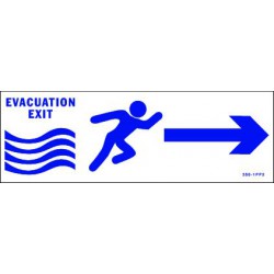 PANNEAU D'EVACUATION CAMPING EN CAS D'INONDATION