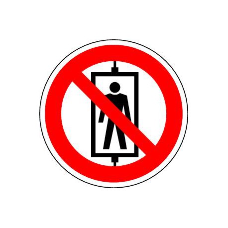 Ne pas utiliser cet ascenseur pour des personnes