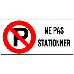 NE PAS STATIONNER + PICTO