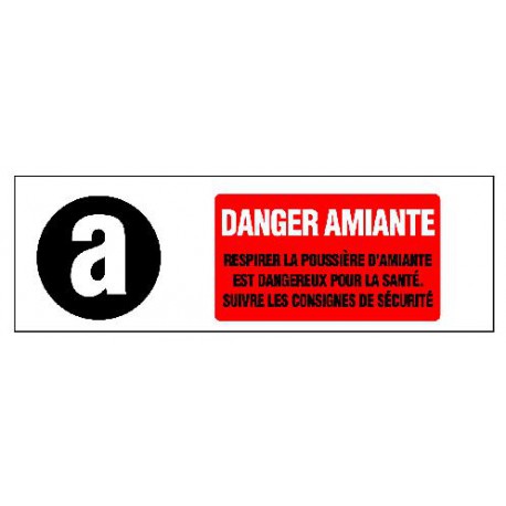 DANGER AMIANTE + PICTO