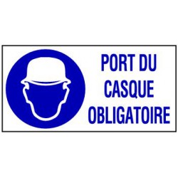 PANNEAU GRAND FORMAT PORT DU CASQUE OBLIGATOIRE + PICTO