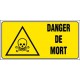 PANNEAU GRAND FORMAT DANGER DE MORT + PICTO