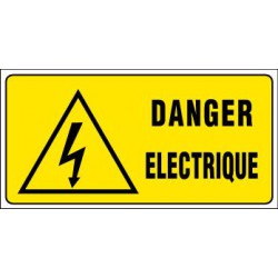 PANNEAU GRAND FORMAT DANGER ELECTRIQUE + PICTO