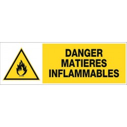 DANGER MATIERES INFLAMMABLES + PICTO