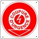 Panneau COUPURE D'URGENCE ELECTRICITE