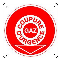 Panneau COUPURE D'URGENCE GAZ