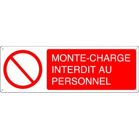 MONTE-CHARGE INTERDIT AU PERSONNEL