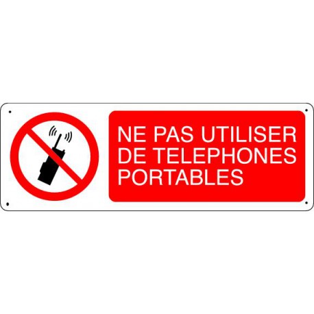NE PAS UTILISER DE TELEPHONES PORTABLES
