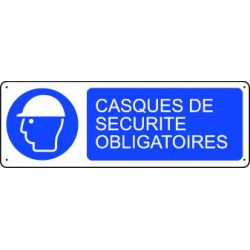 Panneau d'obligation CASQUES DE SECURITE OBLIGATOIRES