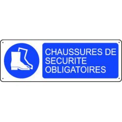 PANNEAU D'OBLIGATION CHAUSSURES DE SECURITE OBLIGATOIRES