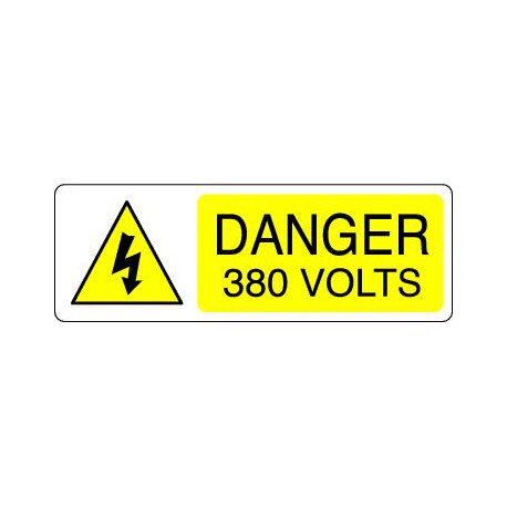 DANGER 380 VOLTS