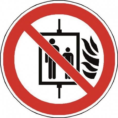 Panneau Interdiction d'Utiliser l'Ascenseur en cas d'Incendie
