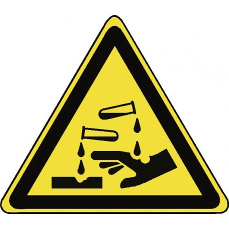 Panneau Danger Substances Corrosives