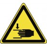Panneau Danger Ecrasement des mains