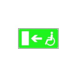 Panneau Handicapé Direction de Sortie Vers la Gauche 