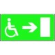 Panneau Handicapé Direction de Sortie Vers la Droite