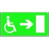 Panneau Handicapé Direction de Sortie Vers la Droite