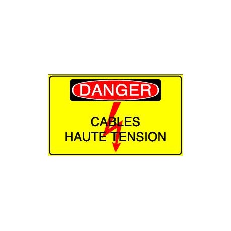 Panneau Danger Cables Haute Tension