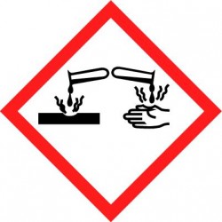 Etiquettes adhésives SGH produits corrosifs