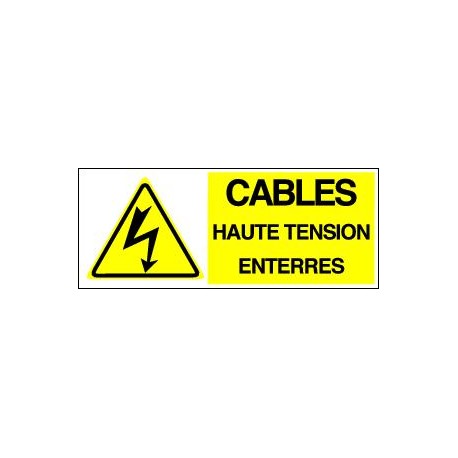 Panneau Cables Haute Tension Enterrés