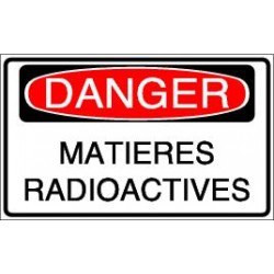 DANGER Matières radioactives