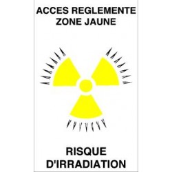 ACCES réglementé zone jaune risque d'irradiation