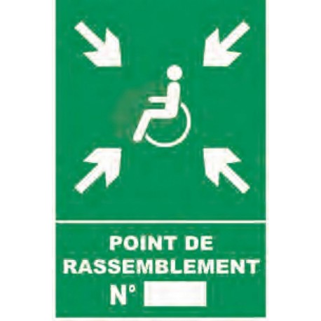 Panneau Point de Rassemblement pour Handicapés