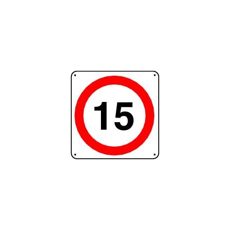 Panneau Limitation de Vitesse 15 km/h