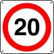 Panneau Limitation de Vitesse 20 KM/H