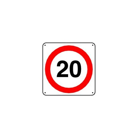 Panneau Limitation de Vitesse 20 KM/H