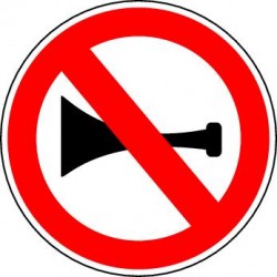 ﻿Panneaux alu Signaux sonores interdits