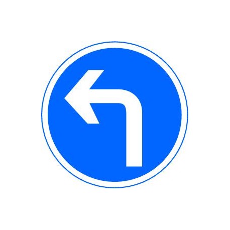 ﻿Panneaux alu Direction obligatoire à la prochaine intersection : à gauche