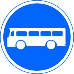 ﻿Panneaux alu Voie réservée aux véhicules des services réguliers de transport en commun