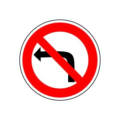 ﻿Panneaux alu Interdiction de tourner à gauche à la prochaine intersection