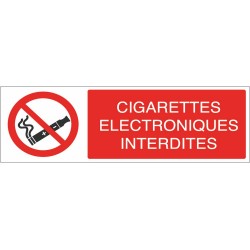 Panneau Cigarettes Electroniques Interdites