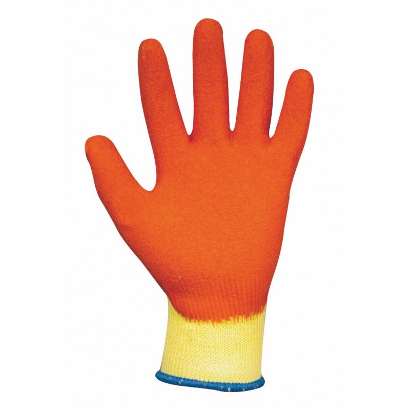 Ensemble de 12 paires de gants de protection orange en 58% de