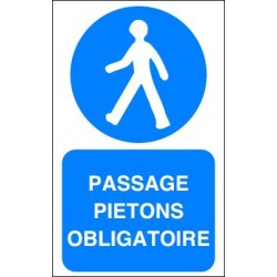 Panneau Passage Piétons Obligatoire