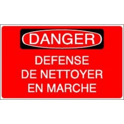 Danger Defense de Nettoyer en Marche