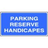 Panneau Parking Réservé Handicapés