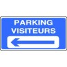 Panneau Parking Visiteurs Flèche Gauche