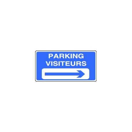 Panneau Parking Visiteurs Flèche Droite