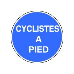 Panneau Cyclistes à Pied