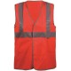 GILET ROUGE FLUO