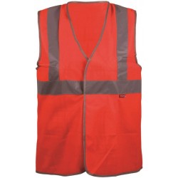 GILET ROUGE FLUO