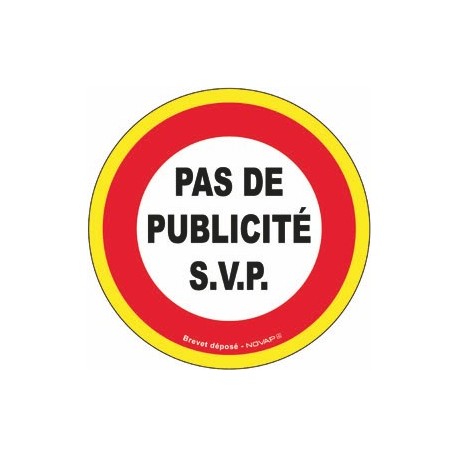 PANNEAU PAS DE PUBLICITE S V P