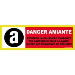 PANNEAU DANGER AMIANTE 450 X 150