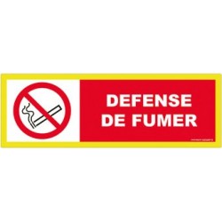PANNEAU DEFENSE DE FUMER 450 X 150