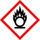 ﻿Etiquettes matières dangereuses SGH en VELIN adhésif 100x100mm.